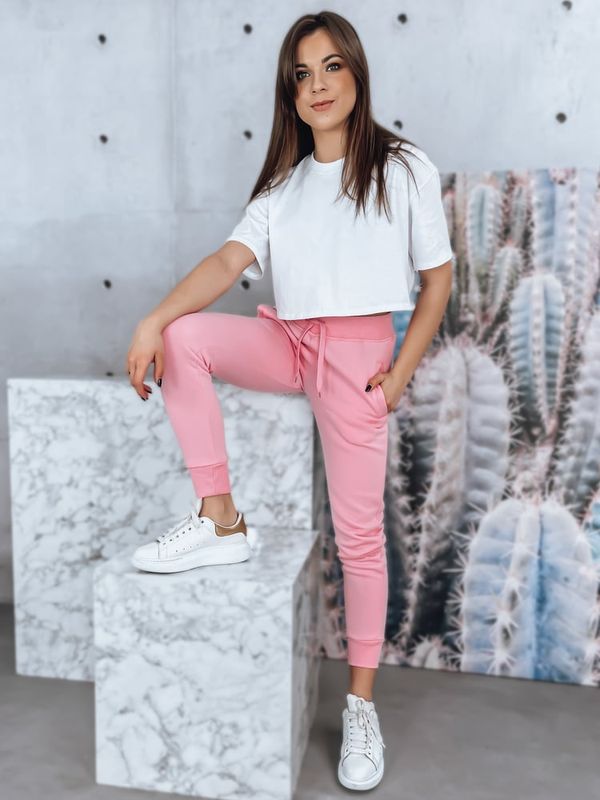 DStreet Ženske trenirke FITS ružičasta Dstreet z