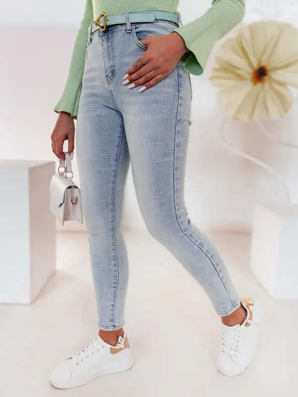 DStreet Ženske uske traperice JENIVIA s motivom srca