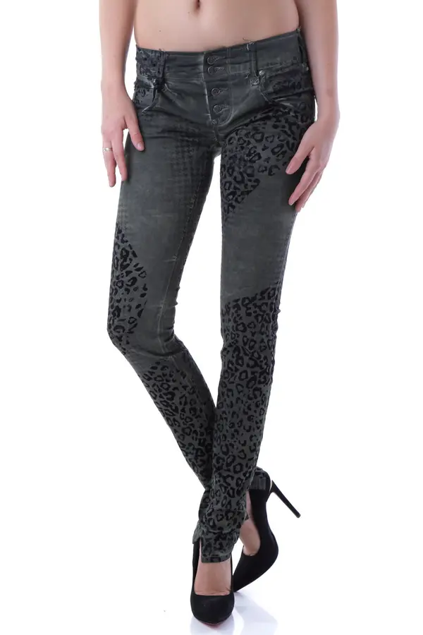 Sexy Woman Ženske uske traperice s leopard snimkom