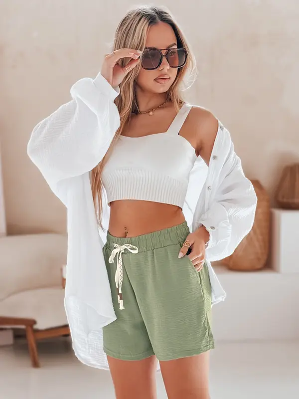 DStreet Ženske zelene kratke hlače NE SUTRA