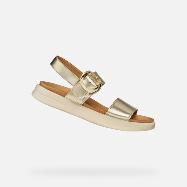 GEOX Ženske zlatne sandale Geox Xand 2S