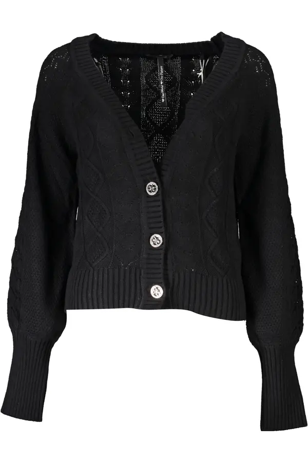 GUESS JEANS Ženski crni kardigan GUESS JEANS