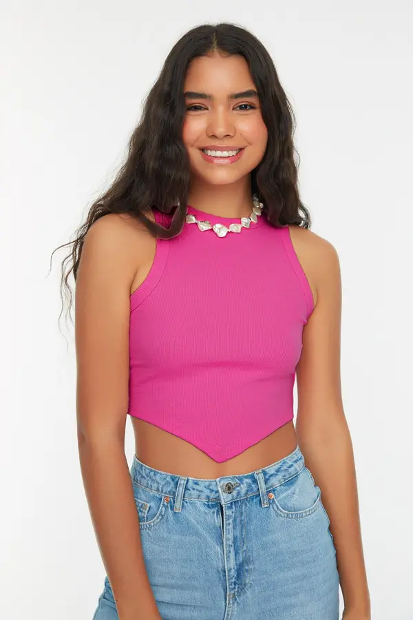 Trendyol Ženski Crop Top Trendyol Corduroy