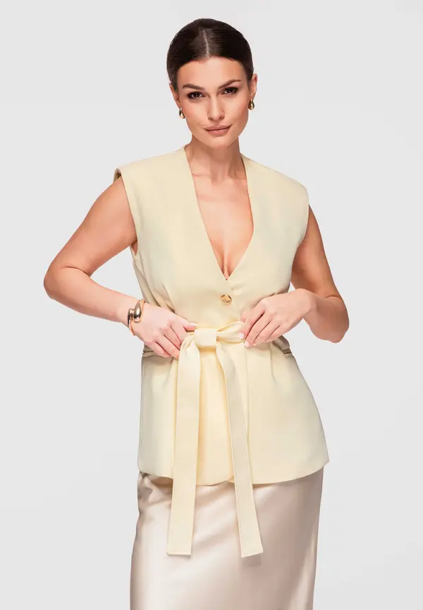 Edoti Ženski elegantni prsluk s remenom