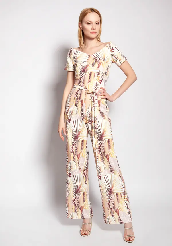Lanti Ženski kombinezon Lanti Lanti_Jumpsuit_Kb117_Beige