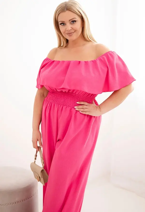 Kesi Włoski Ženski kombinezon plus size s volanima