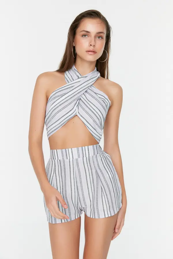 Trendyol Ženski komplet Trendyol Striped