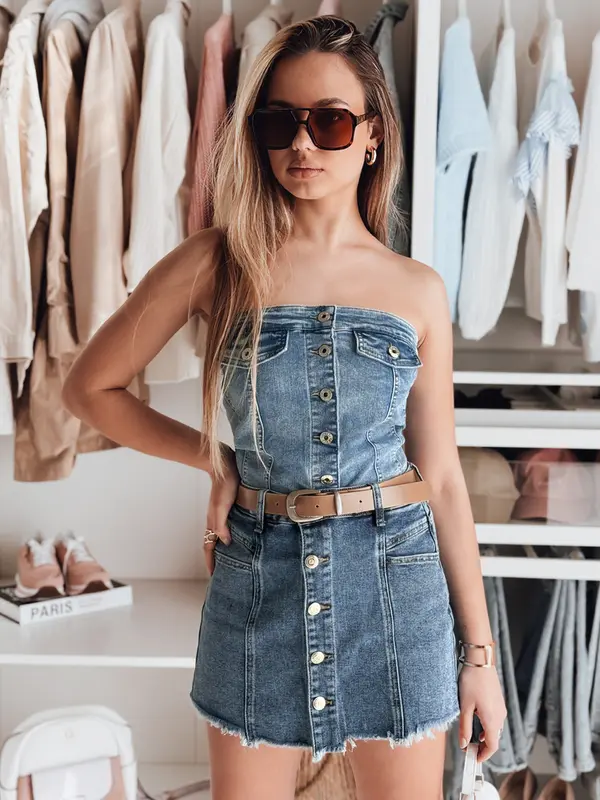 DStreet Ženski korzetni traper top GORSETORA