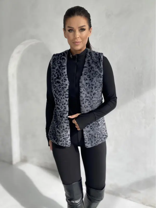 Edoti Ženski prsluk s leopard printom
