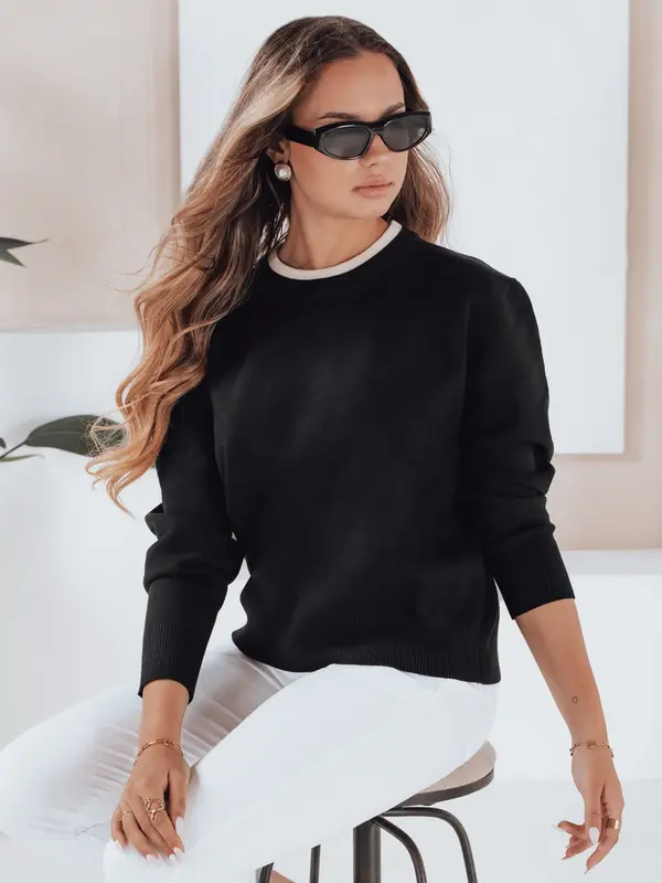 DStreet Ženski pulover DARMILA crne boje