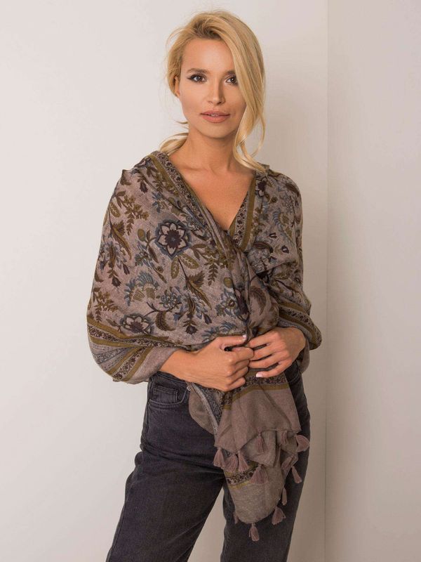 Fashionhunters Ženski šal Fashionhunters i523_AT-CH-LM308209ciemny bezowy