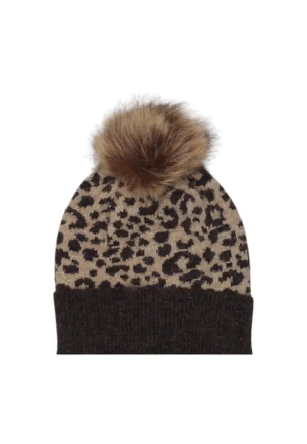 Pieces Ženski šešir s leopard printom