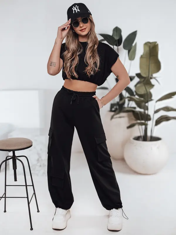DStreet Ženski set CHICBASE crni
