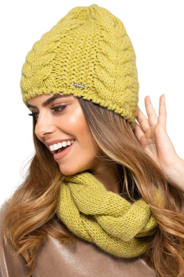 Kamea Ženski set Kamea Kamea_Set_Hat&Chimney_K.19.234.49_Lime