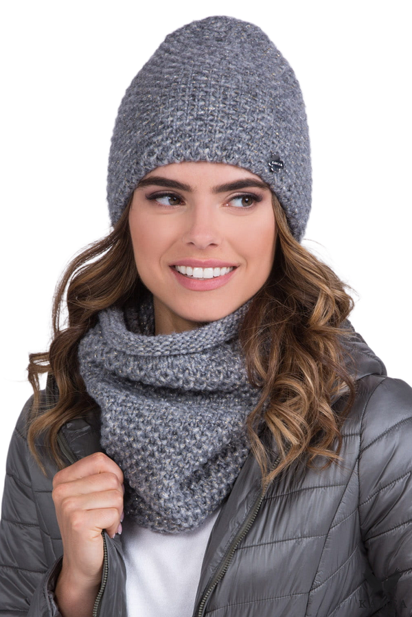 Kamea Ženski set Kamea Kamea_Set_Hat&Chimney_K.20.208.06_Grey