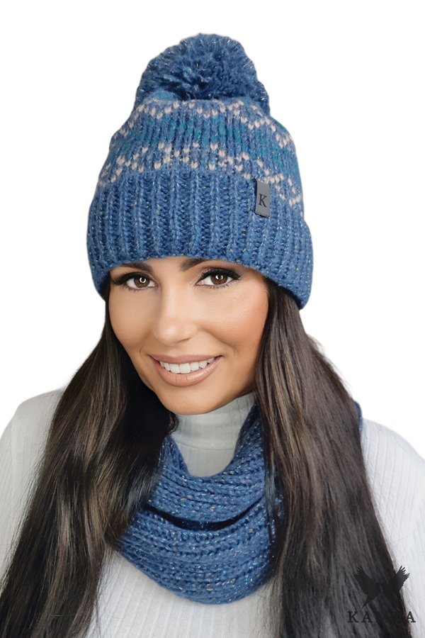 Kamea Ženski set Kamea Kamea_Set_Hat&Chimney_K.21.263.16_Jeans