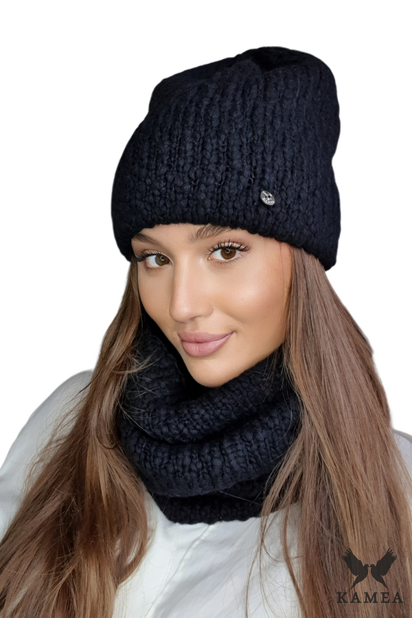 Kamea Ženski set Kamea Kamea_Set_Hat&Chimney_K.22.209.08_Black