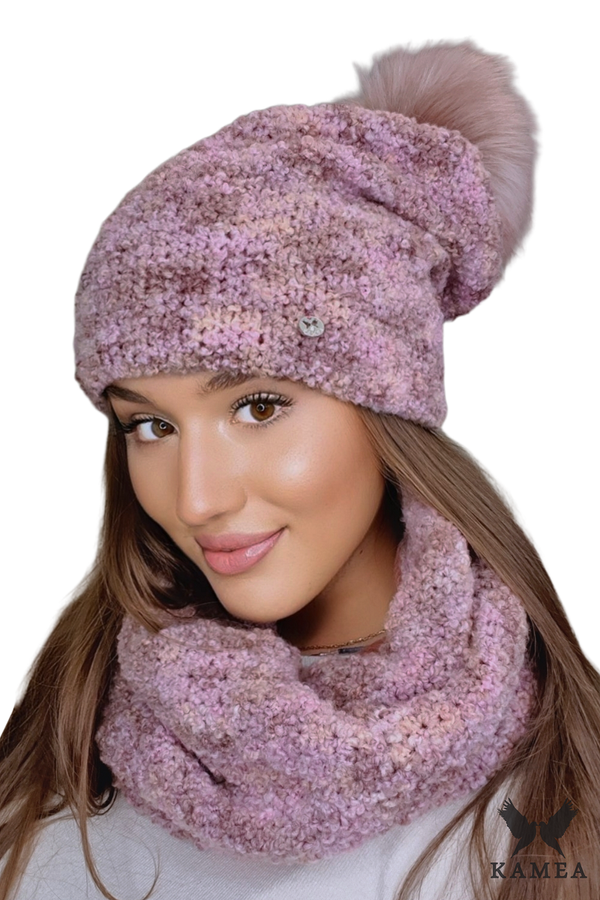 Kamea Ženski set Kamea Kamea_Set_Hat&Chimney_K.22.216.05_Multicolour