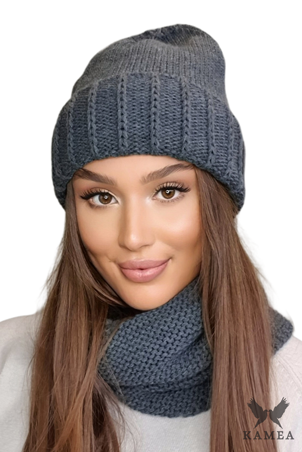 Kamea Ženski set Kamea Kamea_Set_Hat&Chimney_K.22.252.07_Graphite