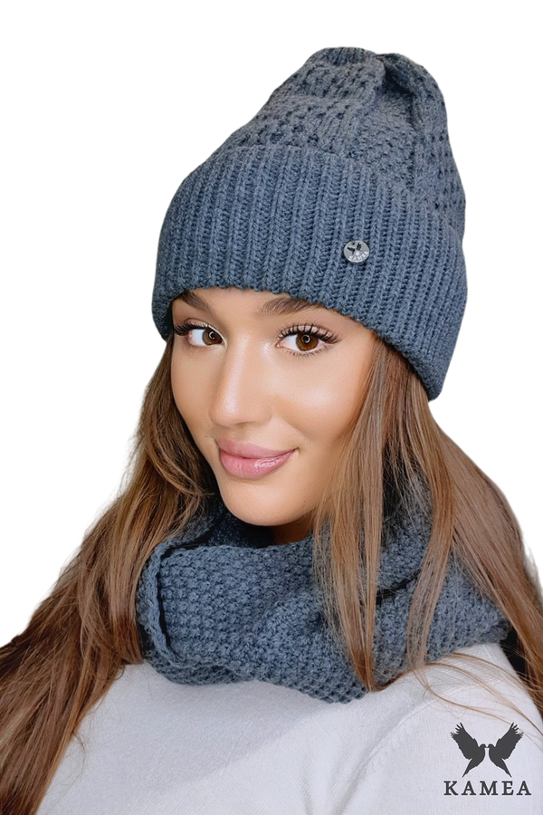 Kamea Ženski set Kamea Kamea_Set_Hat&Chimney_K.22.255.07_Graphite