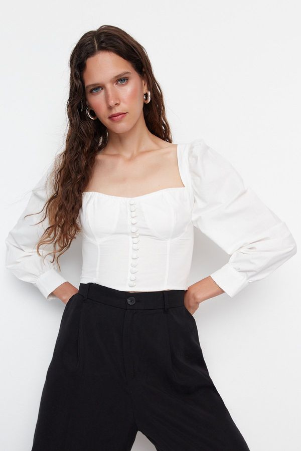 Trendyol Ženski top Trendyol Ecru
