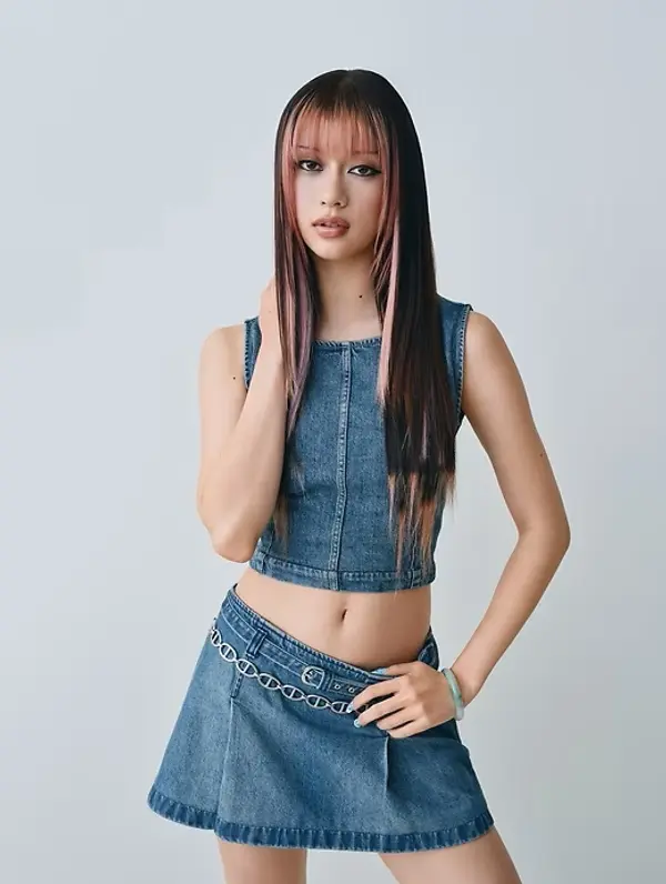 GAP Ženski traper crop top