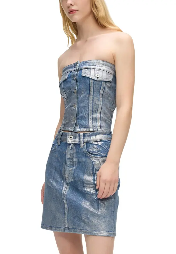 Karl Lagerfeld Jeans Ženski traper kombinezon bez naramenica