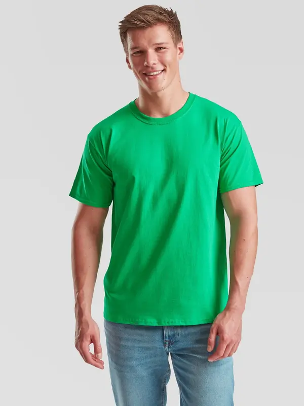 Fruit of the Loom Zielona koszulka męska Vrijednosnosni plod tkalačkog stana