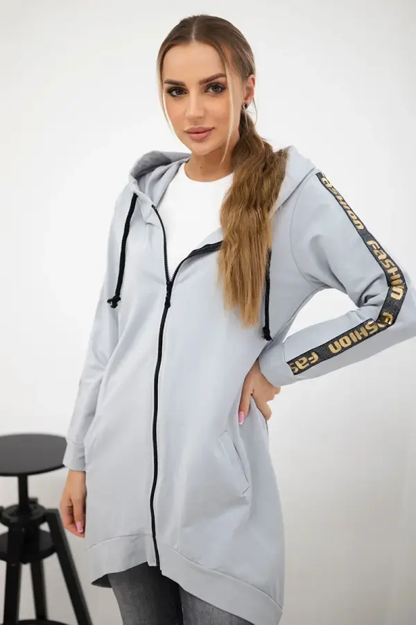 Kesi Zip-up sweatshirt at the back grey