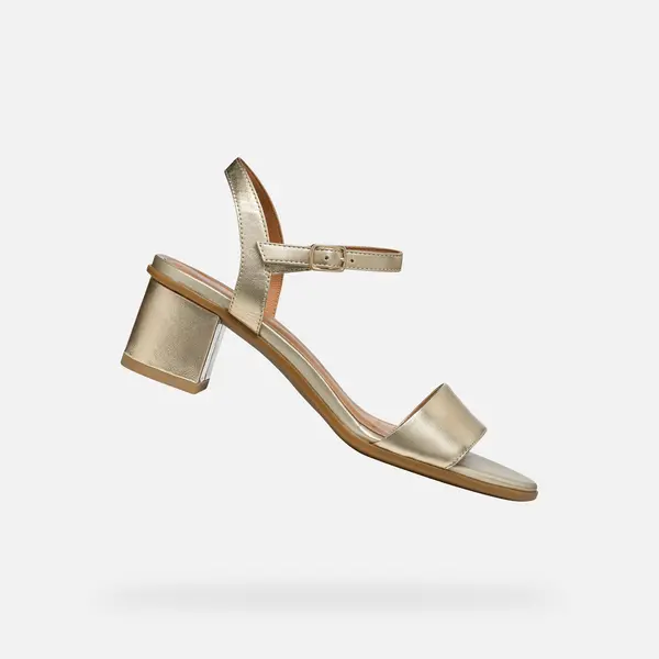 GEOX Zlatne ženske sandale Geox Aurely 50