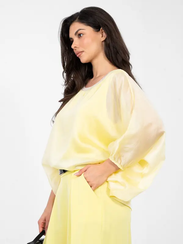 Italy Moda Žuta satenska bluza