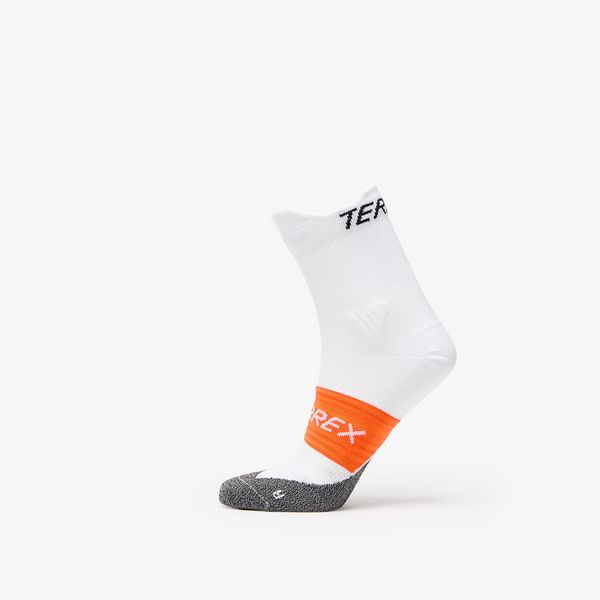 adidas Performance adidas Terrex Agravic Heat.Rdy Trail Running Crew Socks White/ Black/ Impact Orange M