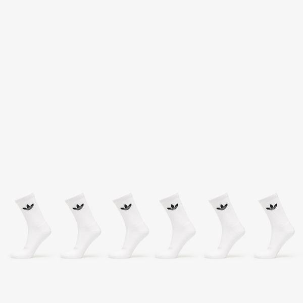 adidas Originals adidas Trefoil Crew Sock Cushion 6-Pack White M