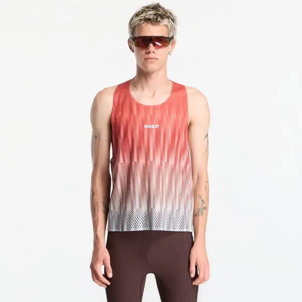 BANDIT BANDIT Shredder™ Shorty Race Singlet Uneven Gradient - Poppy M