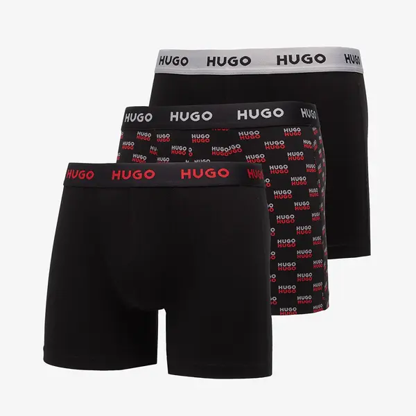 Hugo Boss Boksačice Hugo Boss Boxer Briefs 3-Pack Design Black M