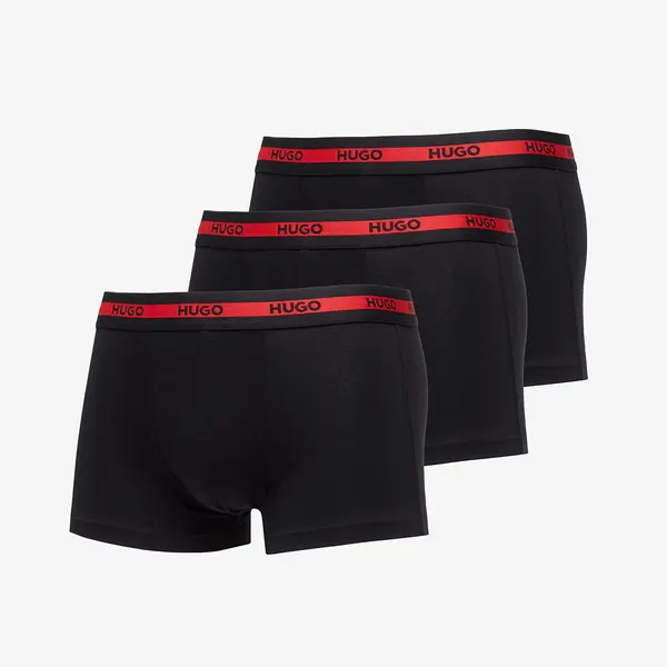 Hugo Boss Boksačice Hugo Boss Logo-Waistband Stretch Trunks 3-Pack Black S