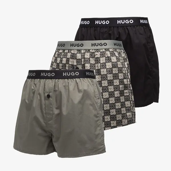 Hugo Boss Boksačice Hugo Boss Woven Boxer 3-Pack Black L