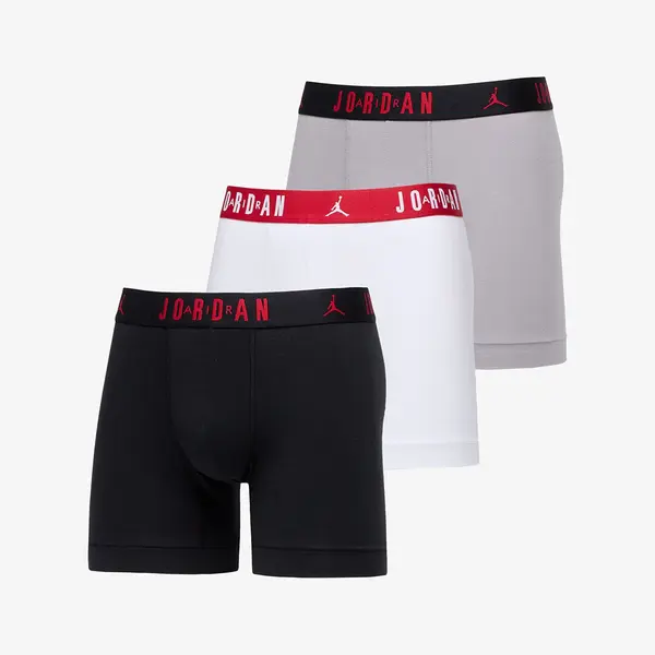 Jordan Boksačice Jordan Flight Cotton Core 3-Pack Boxer Brief Black/ White XL