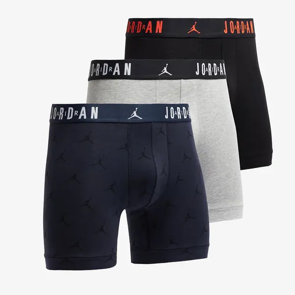 Jordan Boksačice Jordan Jhm Mens Flight Cotton Esst 3-Pack Obsidian XXL