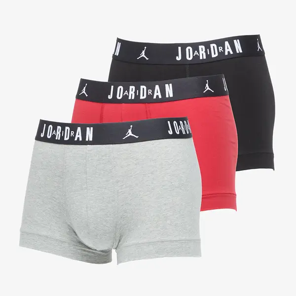 Jordan Boksačice Jordan Jhm Mens Flight Cotton Trunk 3-Pack Gym Red/ Black XL