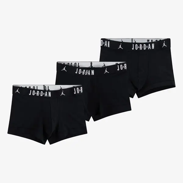 Jordan Boksačice Jordan Mens Flight Cotton 3-Pack Trunk Black M