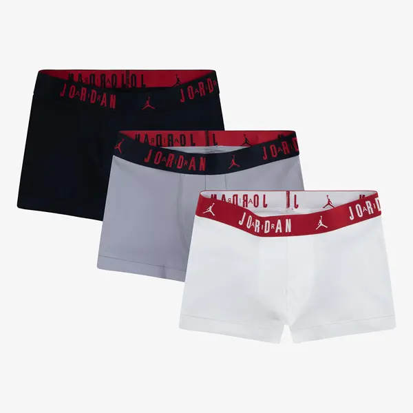 Jordan Boksačice Jordan Mens Flight Cotton 3-Pack Trunk Black/ White L