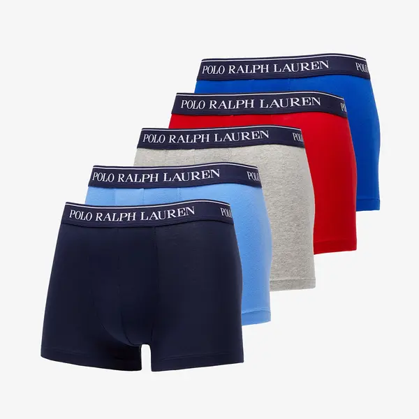 Ralph Lauren Boksačice Ralph Lauren Stretch Cotton Classic Trunk 5-Pack Red/ Grey/ Royal Game/ Blue/ Navy L