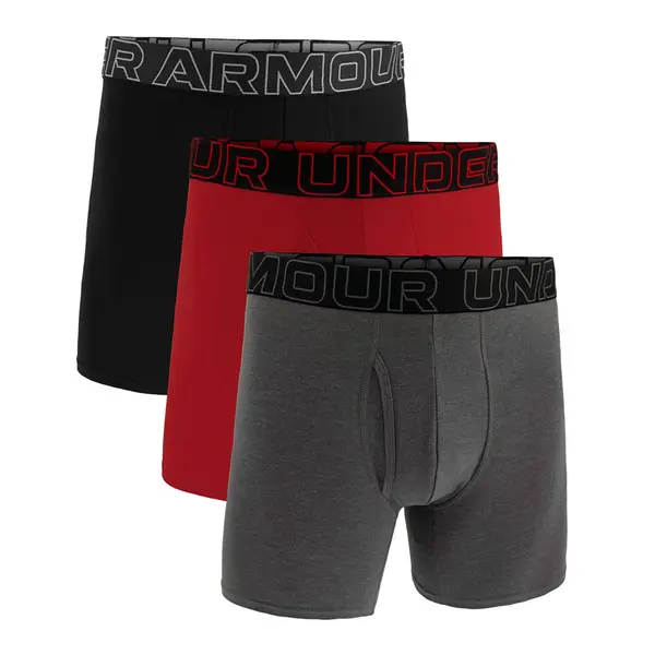 Under Armour Boksačice Under Armour M Perf Cotton 6in 3-Pack Grey S
