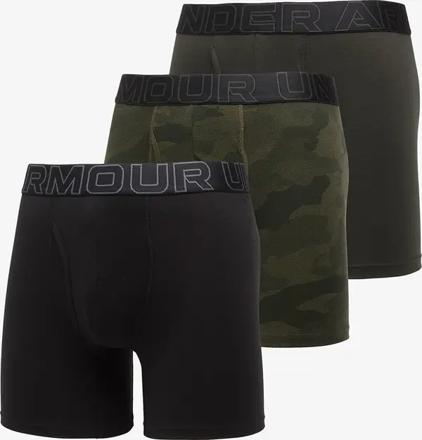 Under Armour Boksačice Under Armour Performance Cotton Print 6in 3-Pack Black L