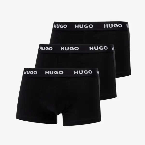Hugo Boss Bokserice Hugo Boss Logo-Waistband Trunks 3-Pack Black XL