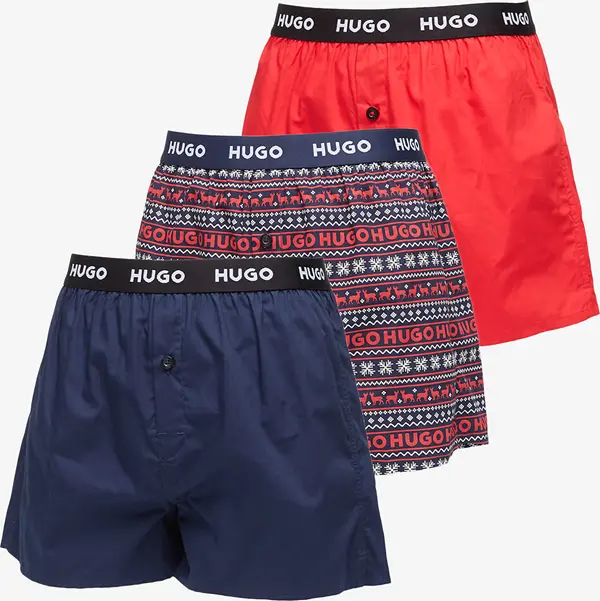 Hugo Boss Bokserice Hugo Boss Woven Boxer 3-Pack Multicolor M