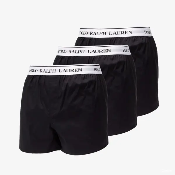 Ralph Lauren Bokserice Ralph Lauren Stretch Cotton Slim Fit Trunks 3-Pack Black XL