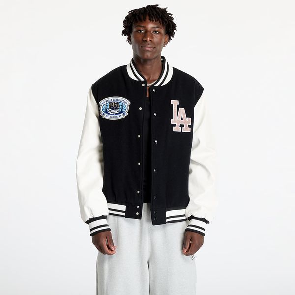 New Era Bomber New Era Los Angeles Dodgers MLB Patch Varsity Jacket UNISEX Black/ White S