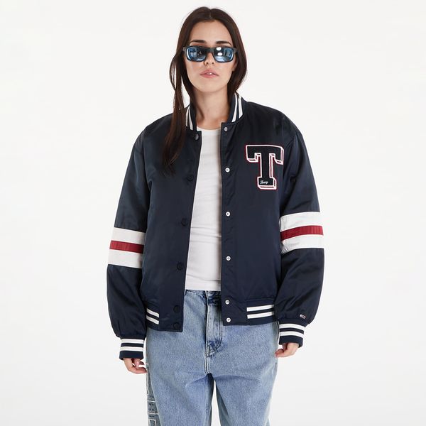 Tommy Hilfiger Bomber Tommy Jeans Satin Letterman Bomber Jacket Dark Night Navy XL